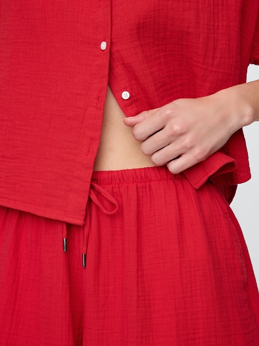 Image number 5 showing, Crinkle Gauze Easy Shorts
