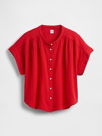 Crinkle Gauze Dolman Shirt