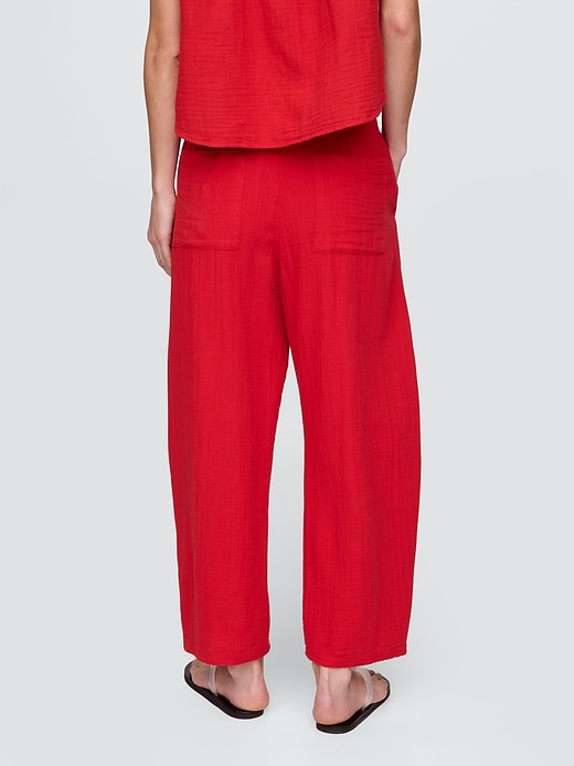 Image number 4 showing, Crinkle Gauze Easy Barrel Pants
