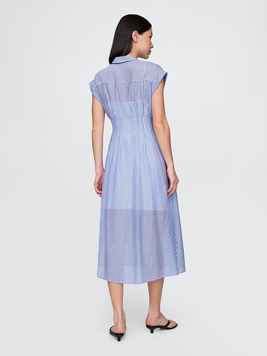 Image number 2 showing, Sheer Midi Shirtdress