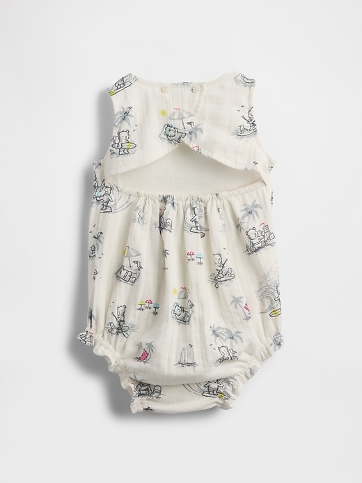 Image number 2 showing, Baby Crinkle Gauze Bubble Shorty One-Piece