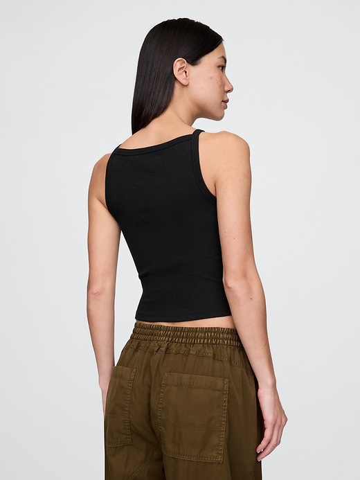 Image number 3 showing, Modern Apron-Neck Cropped Tank Top