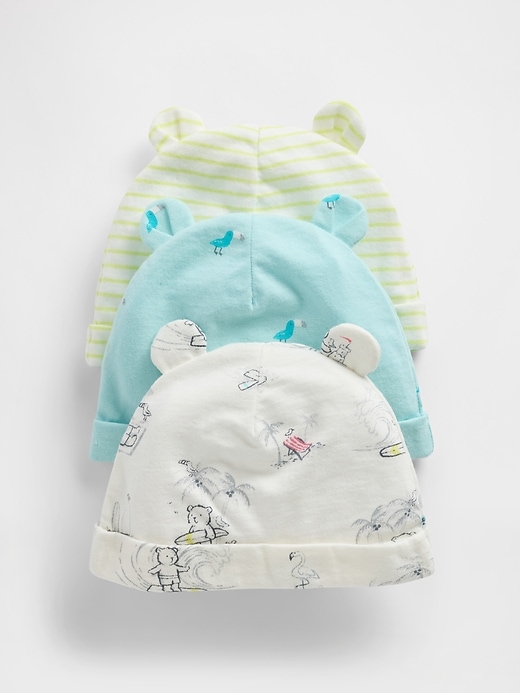 View large product image 1 of 1. Baby First Favorites Organic Cotton Beanie (3-Pack)