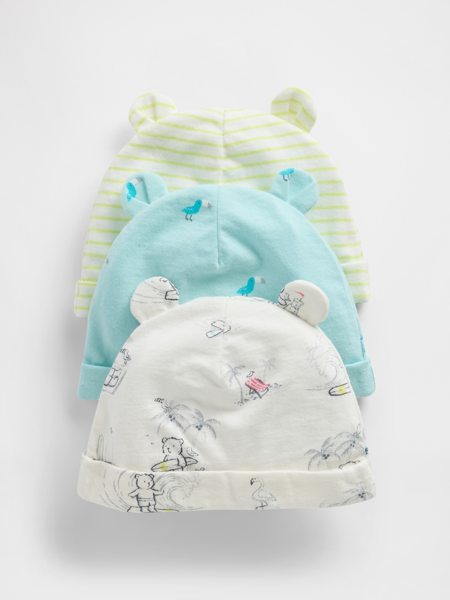 Baby First Favorites Organic Cotton Beanie (3-Pack)