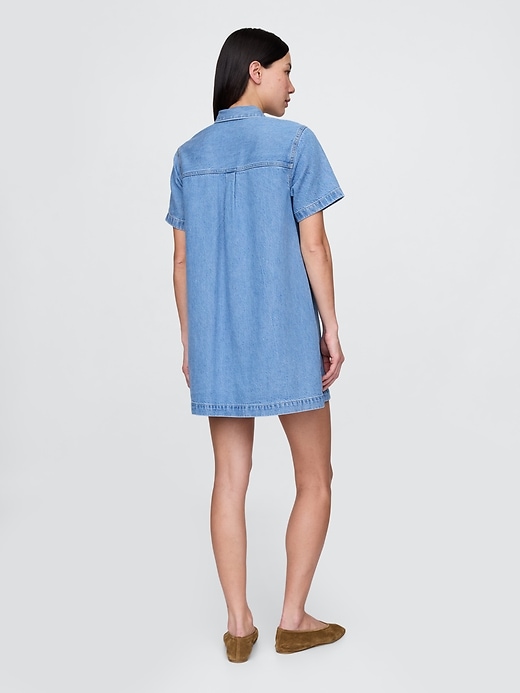 Image number 2 showing, UltraSoft Denim Popover Mini Dress