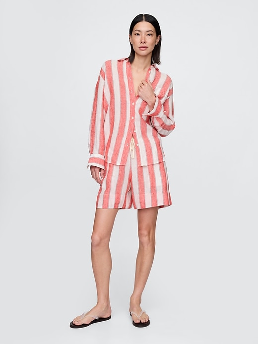Image number 2 showing, 100% Linen Oversized Shirt