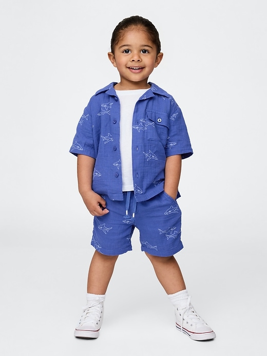Image number 1 showing, Baby & Toddler Crinkle Gauze Cabana Set