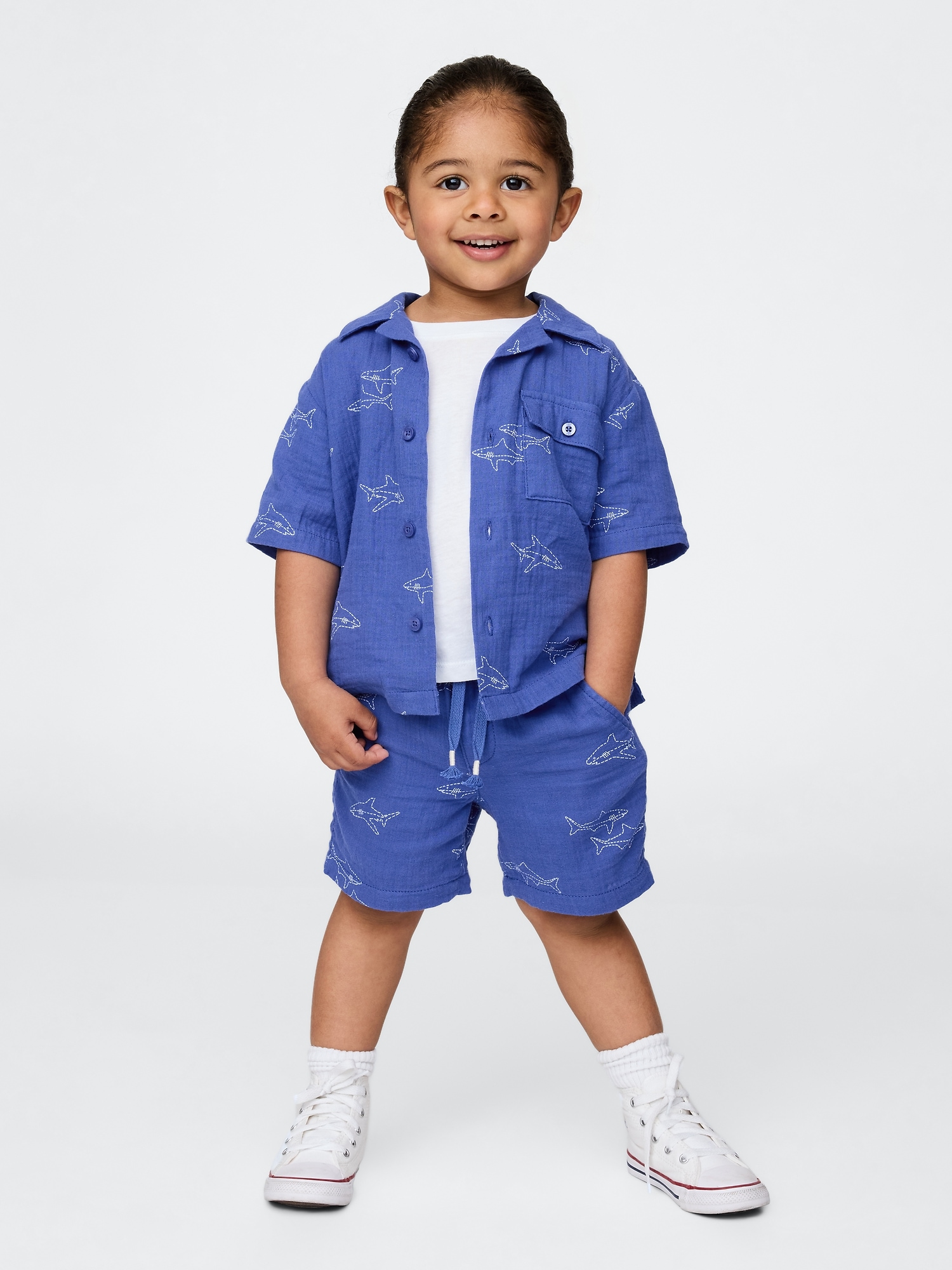 Baby & Toddler Crinkle Gauze Cabana Set