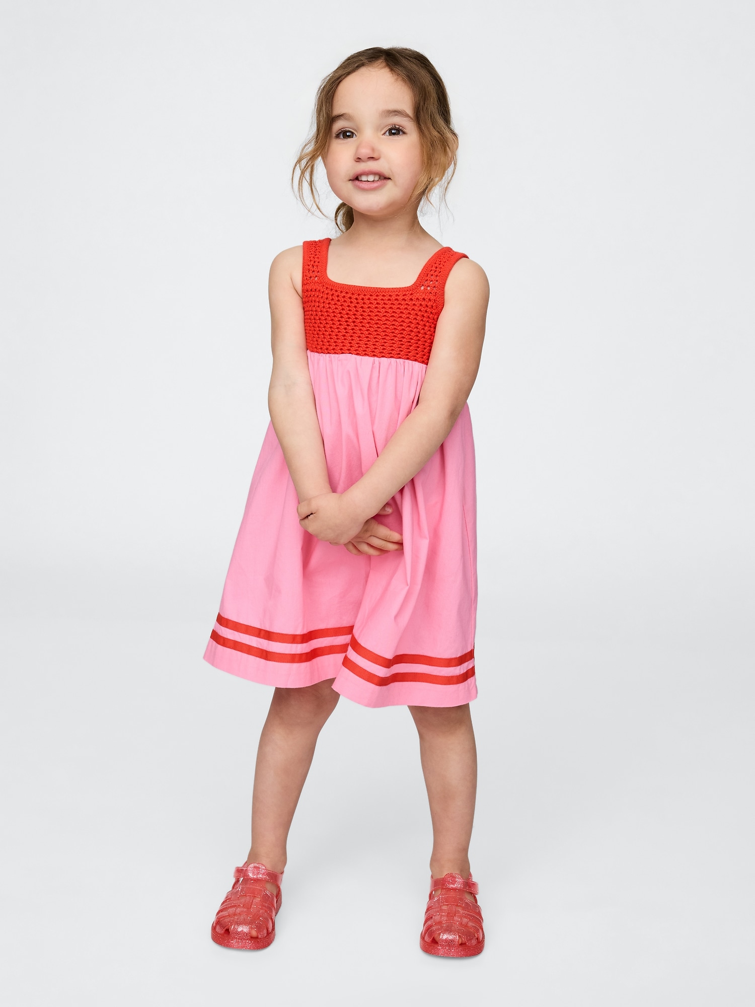 Baby & Toddler Crochet-Yoke Dress