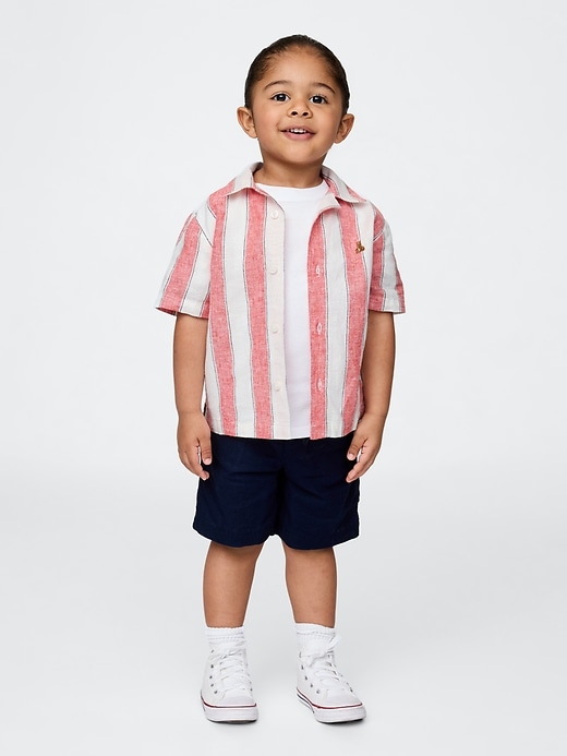 Image number 1 showing, Baby & Toddler Linen-Cotton Cabana Outfit Set