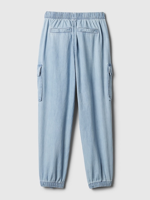 Image number 5 showing, Kids Denim Cargo Parachute Pants