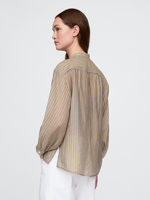Image number 3 showing, Sheer Button-Front Shirt