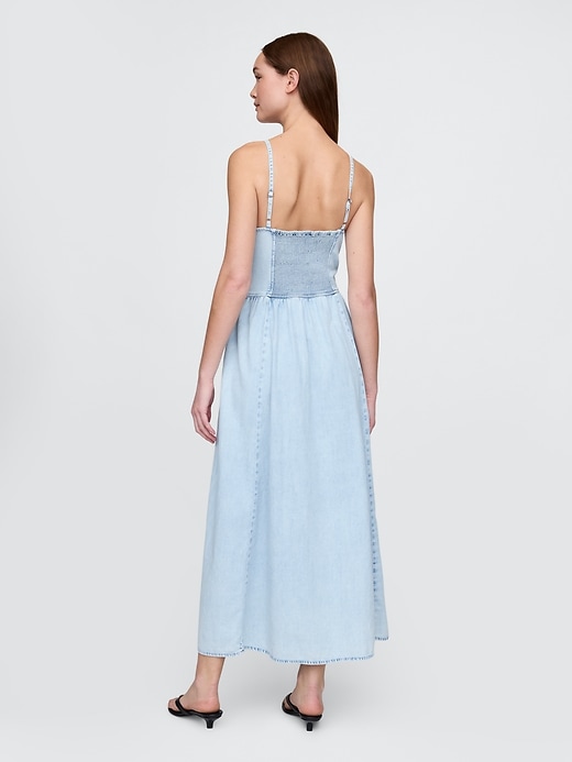 Image number 2 showing, Denim Seamed Maxi Dress