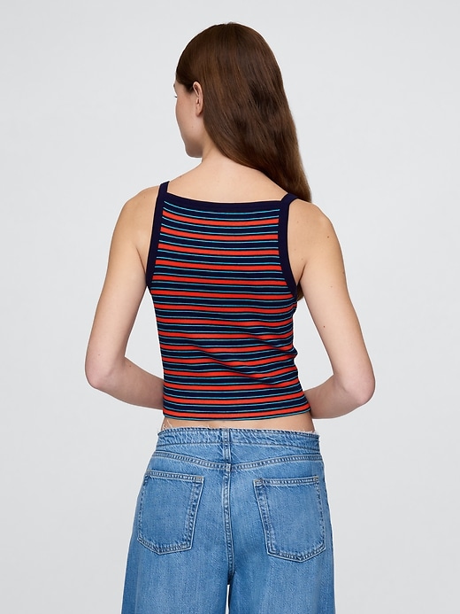 Image number 3 showing, Modern Apron-Neck Cropped Tank Top