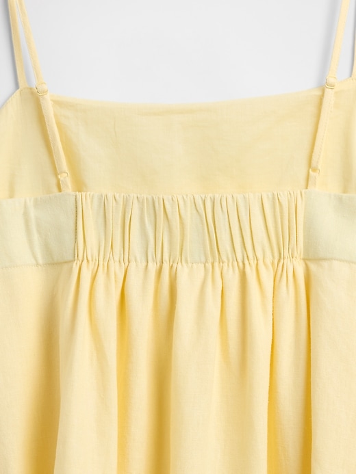 Image number 4 showing, Linen-Blend Mini Bubble Dress