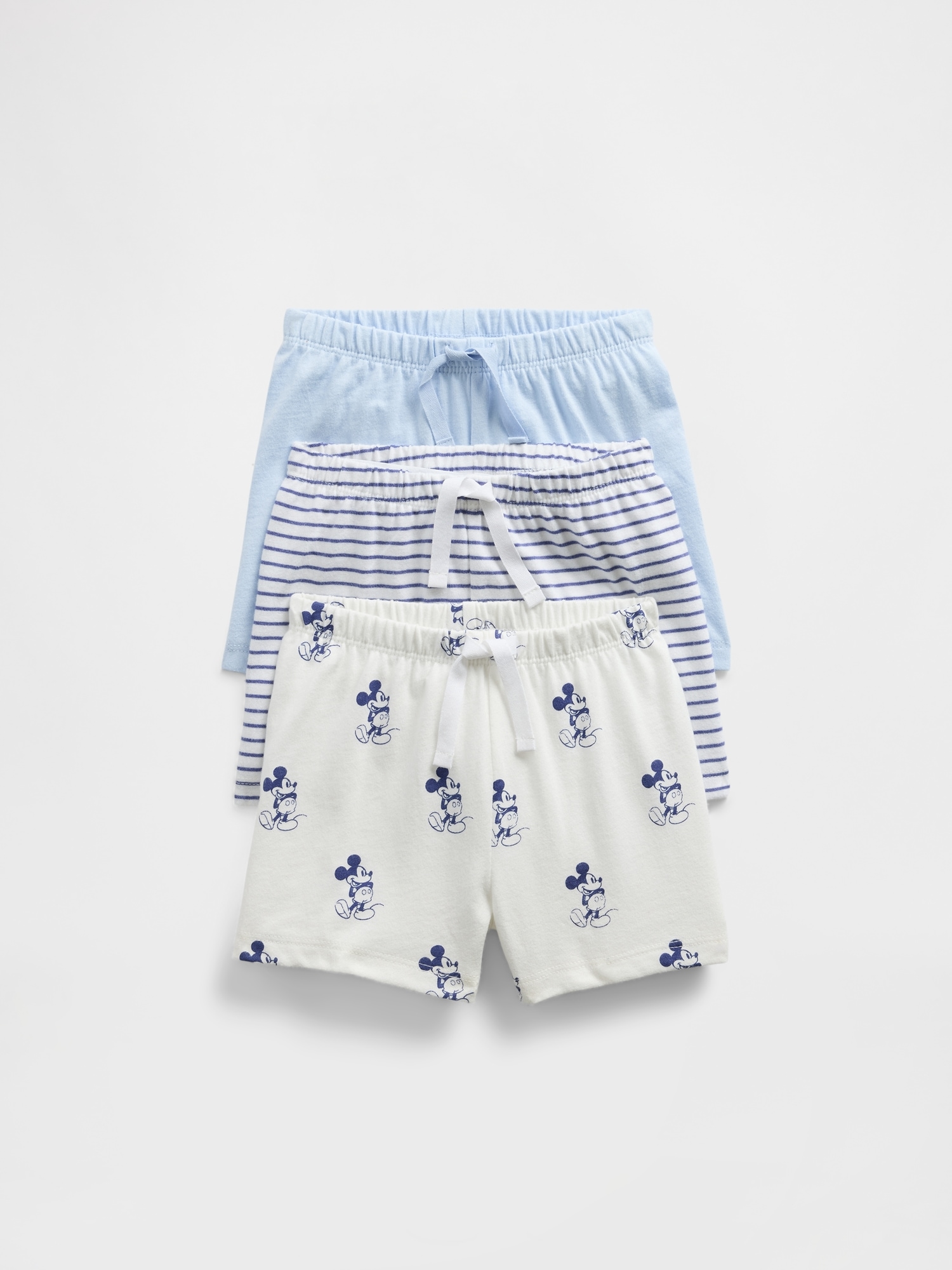 Gap × Disney Baby Organic Cotton Pull-On Shorts (3-Pack)
