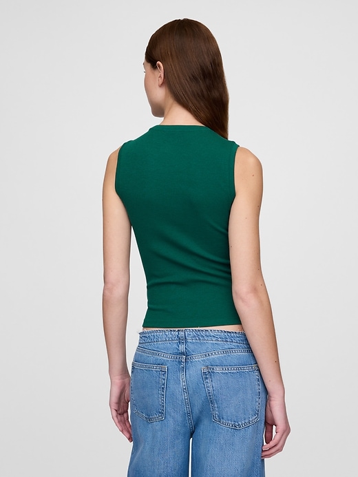 Image number 3 showing, Modern Rib High Neck Top