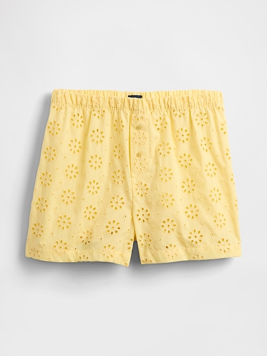 Image number 4 showing, Eyelet Poplin PJ Boxer Shorts