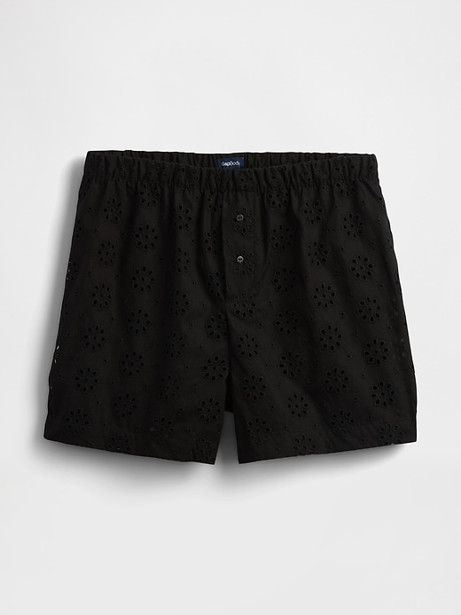 Image number 3 showing, Eyelet Poplin PJ Boxer Shorts