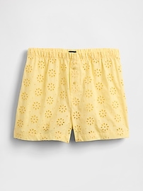 Eyelet Poplin PJ Boxer Shorts