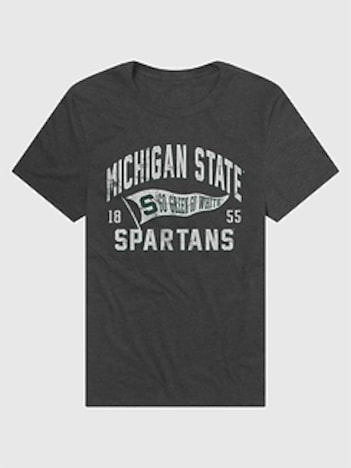 Michigan State Spartans Banner Graphic T-Shirt