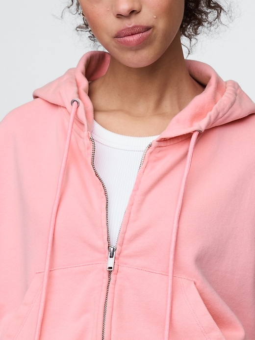 Image number 5 showing, Heavyweight French Terry Oversized Zip Wedge Hoodie