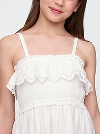 Kids Smocked Ruffle Midi Dress