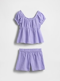 Kids Crinkle Gauze Outfit Set