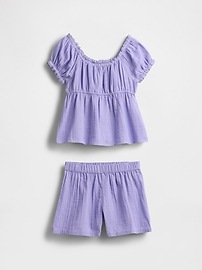 Kids Crinkle Gauze Outfit Set