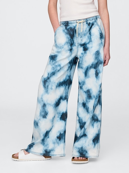 Image number 3 showing, Kids UltraSoft Denim Tie-Dye Easy Baggy Pants