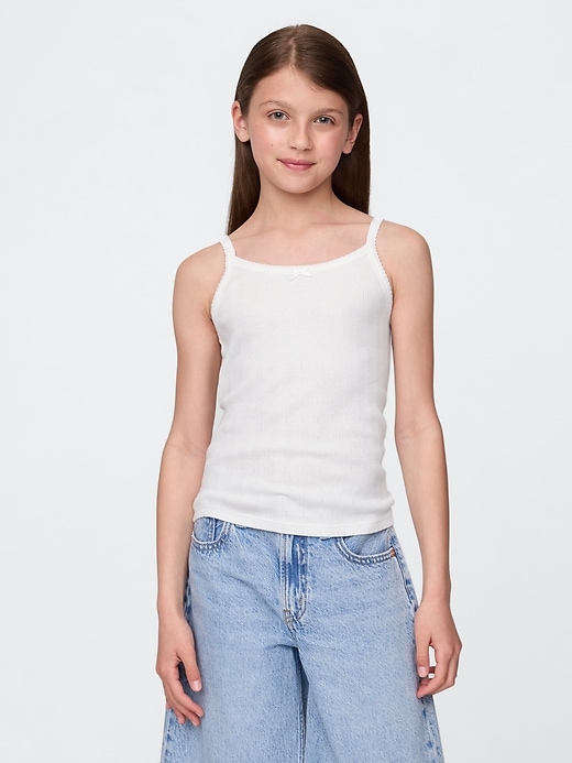 Image number 1 showing, Kids Pointelle Rib Cami