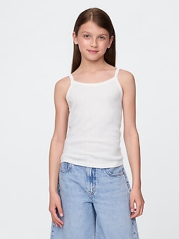 Kids Pointelle Rib Cami