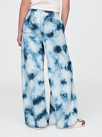Kids UltraSoft Denim Tie-Dye Easy Baggy Pants