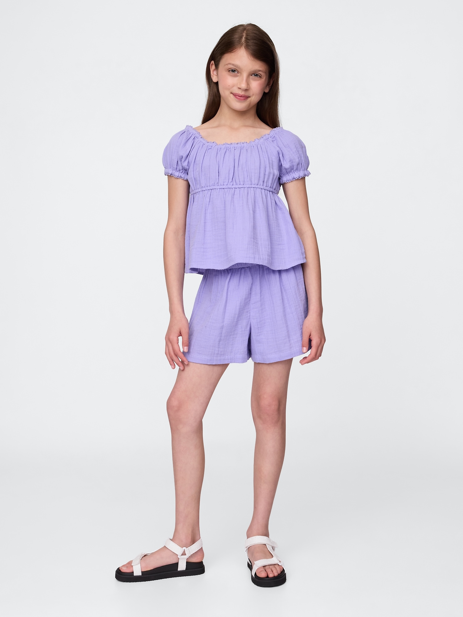 Kids Crinkle Gauze Outfit Set