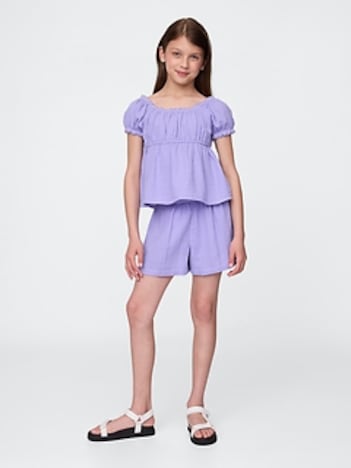 Kids Crinkle Gauze Outfit Set