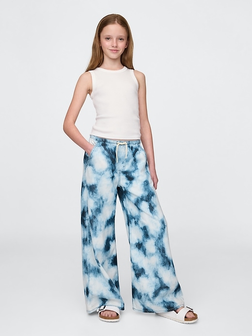 Image number 1 showing, Kids UltraSoft Denim Tie-Dye Easy Baggy Pants