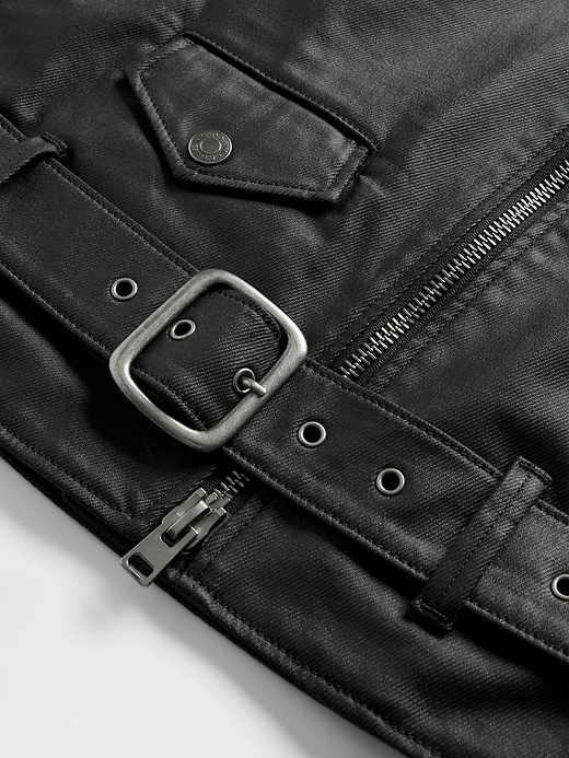 Image number 5 showing, GapStudio Coated Denim Moto Jacket