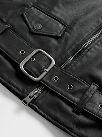 Coated Denim Moto Jacket Designed by Zac Posen