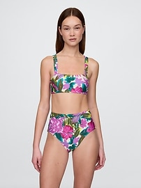 Colorblock Bandeau Bikini Top