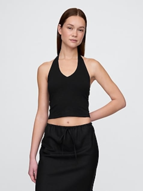 CloseKnit Halter Crop Top