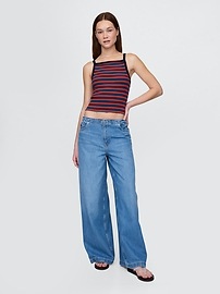Modern Apron-Neck Crop Tank Top