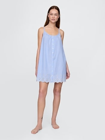 Eyelet Hem PJ Dress