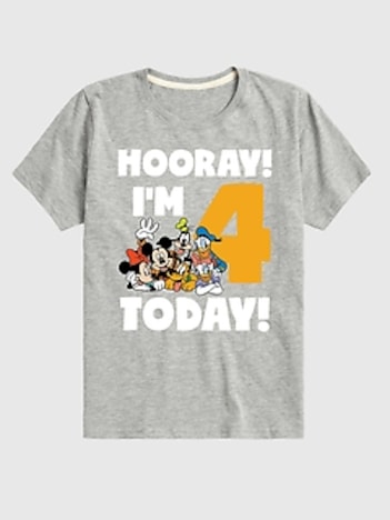 Toddler Disney Hooray Im 4 Today Graphic Tee
