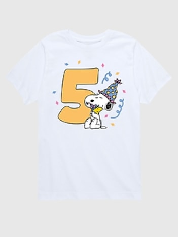 Toddler Peanuts 5th Birthday Short Sleeve Graphic T-Shirt