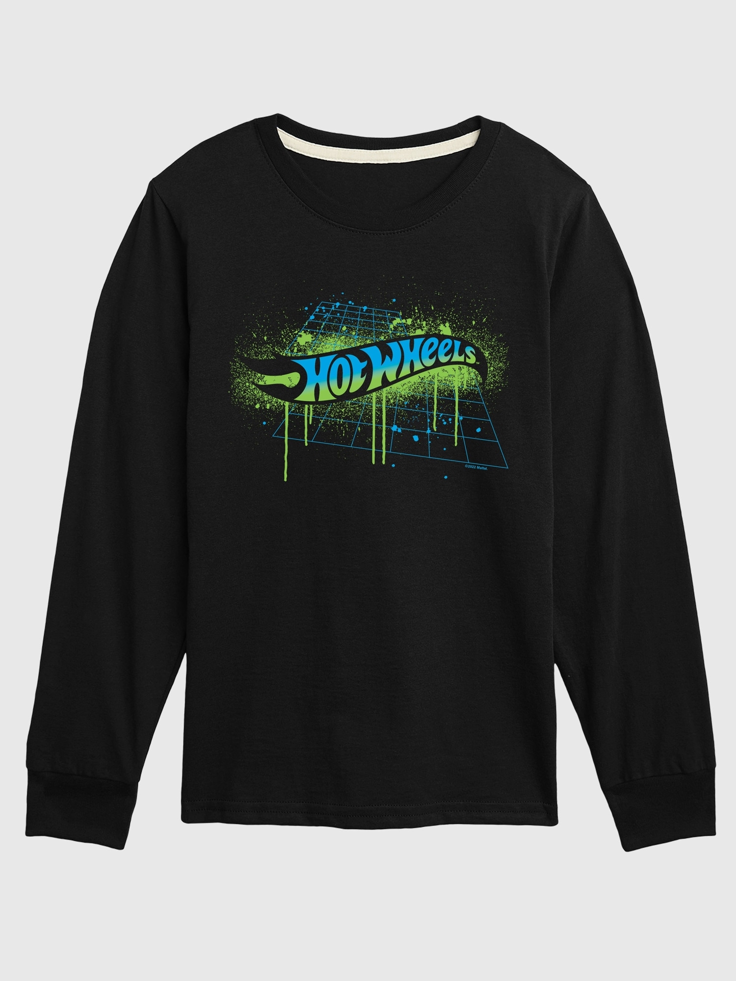 Kids Hot Wheels Logo Spray Paint Long Sleeve Graphic Tee