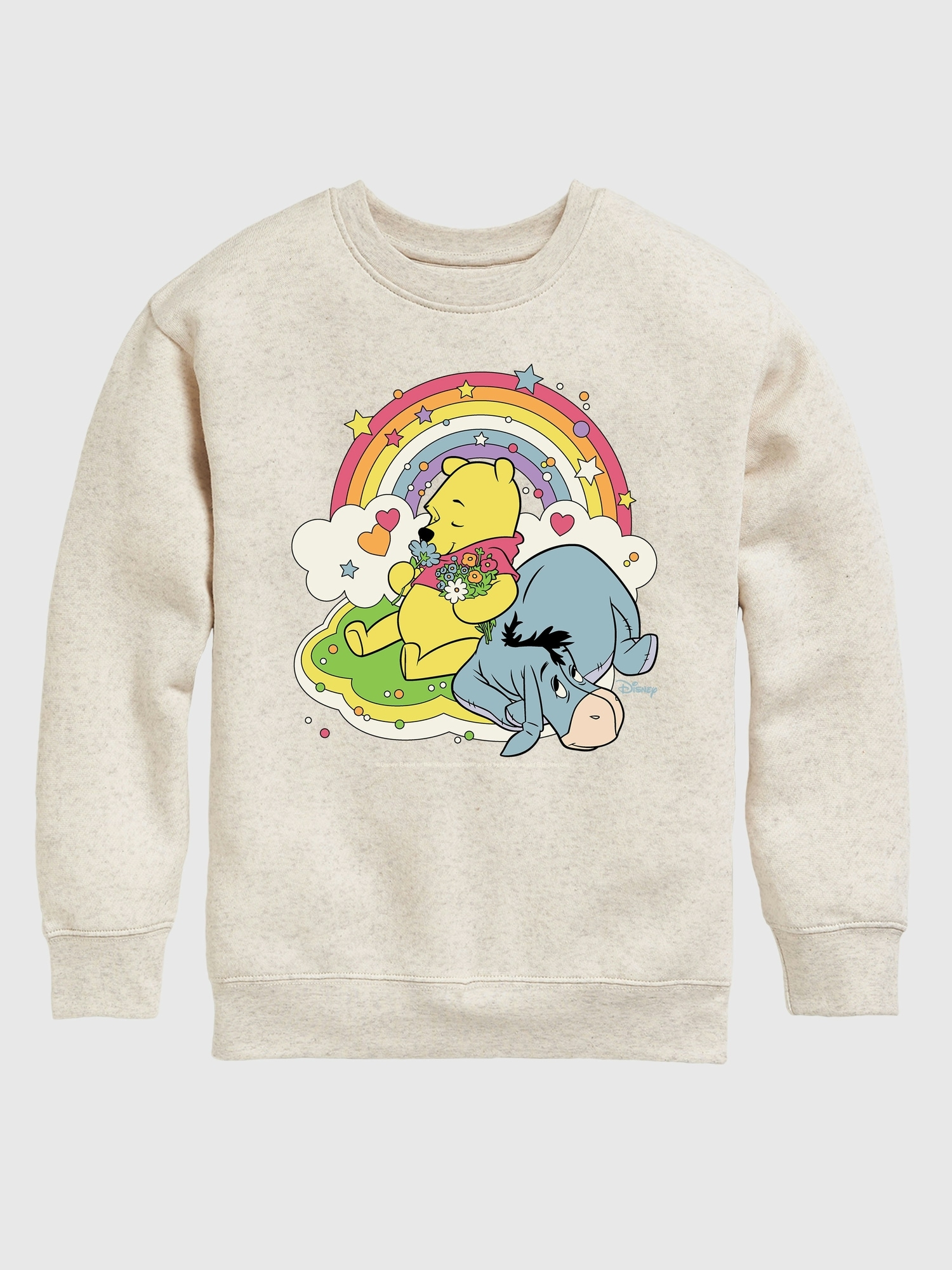 Toddler Winnie the Pooh and Eeyore Rainbow Crew Fleece Sweatshirt