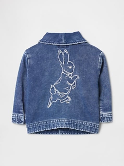 Baby Peter Rabbit™ Knit Denim Shawl Cardigan