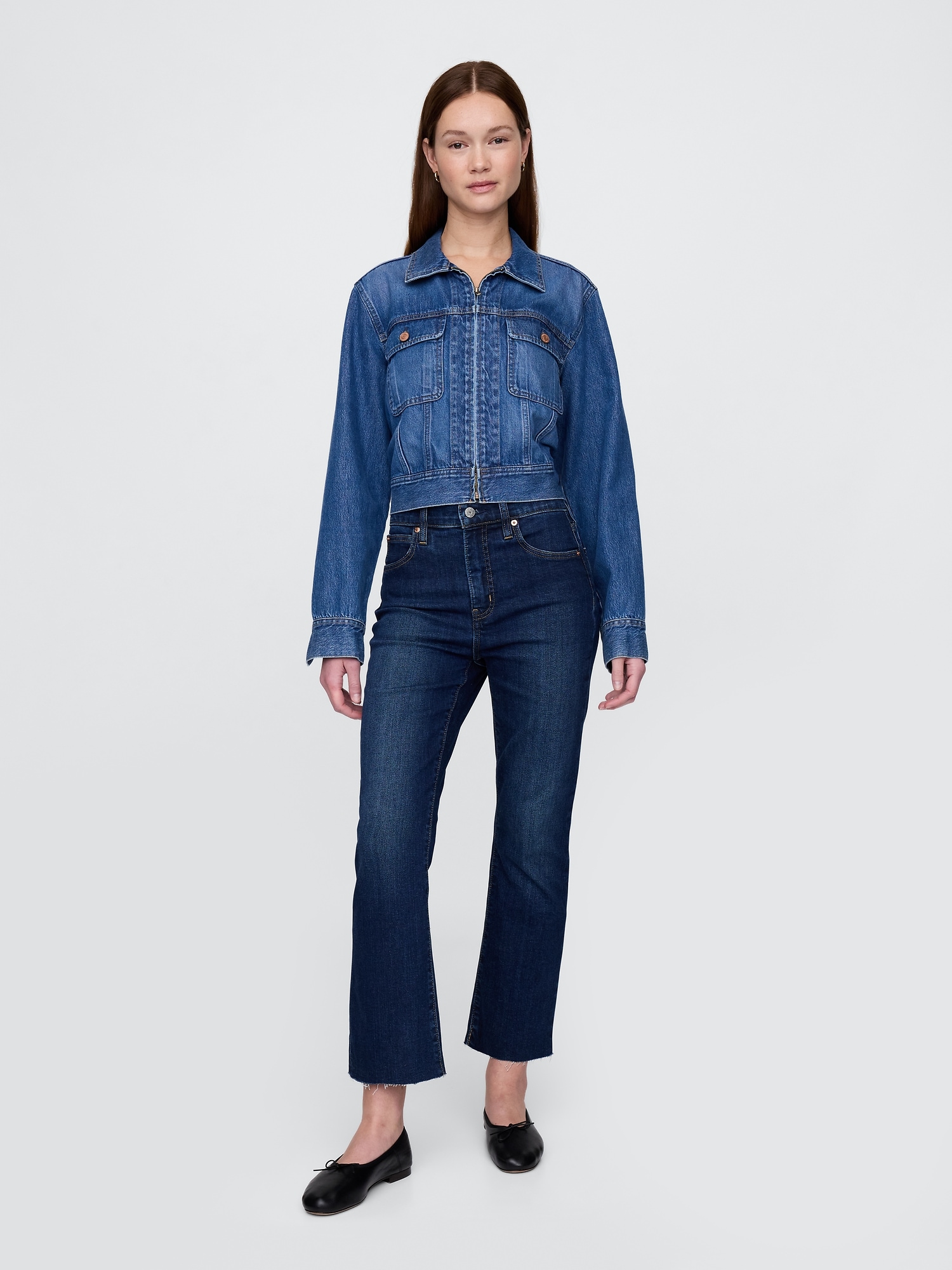 High Rise Kick Fit Jeans