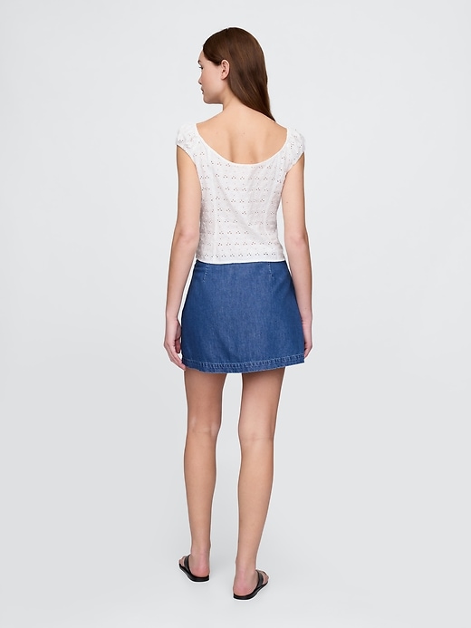 Image number 2 showing, UltraSoft Denim Mini Skort