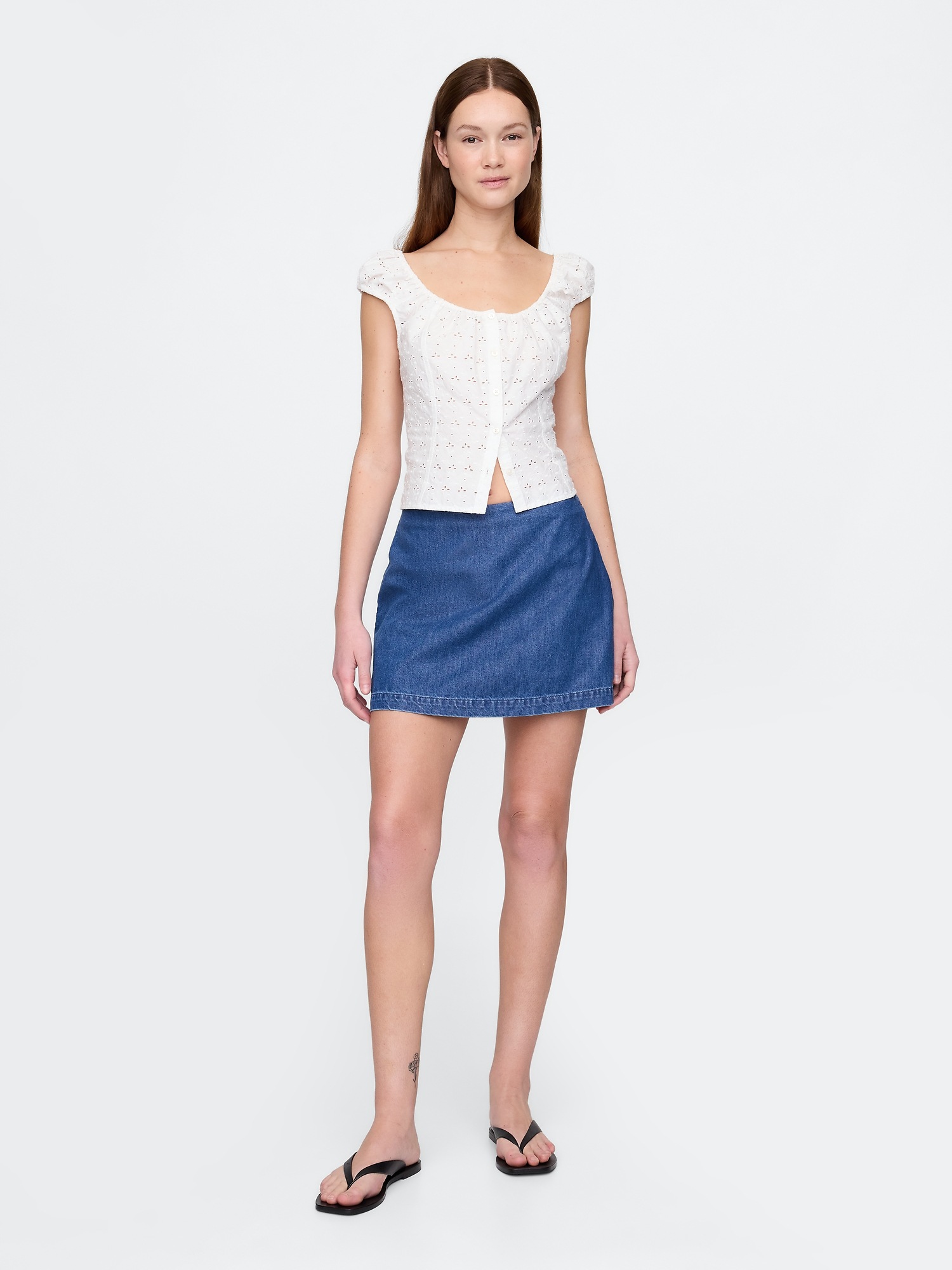 Женские юбки Gap UltraSoft Denim Mini Skort